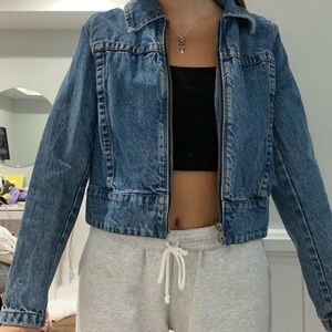 Brandy Melville Cropped Jean Jacket